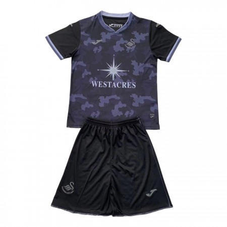 Koszulka Swansea City Dziecięcy Wyjazdowe 2024-25 Koszulki Piłkarskie Krótki Rękaw